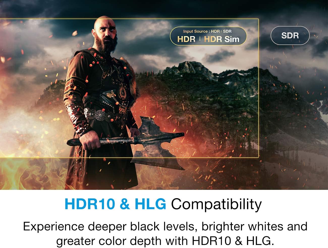 Optoma UHD35 True 4K UHD Gaming Projector 3,600 Lumens 4.2ms Response Time at 1080p with Enhanced Gaming Mode 240Hz Refresh Rate HDR10 & HLG
