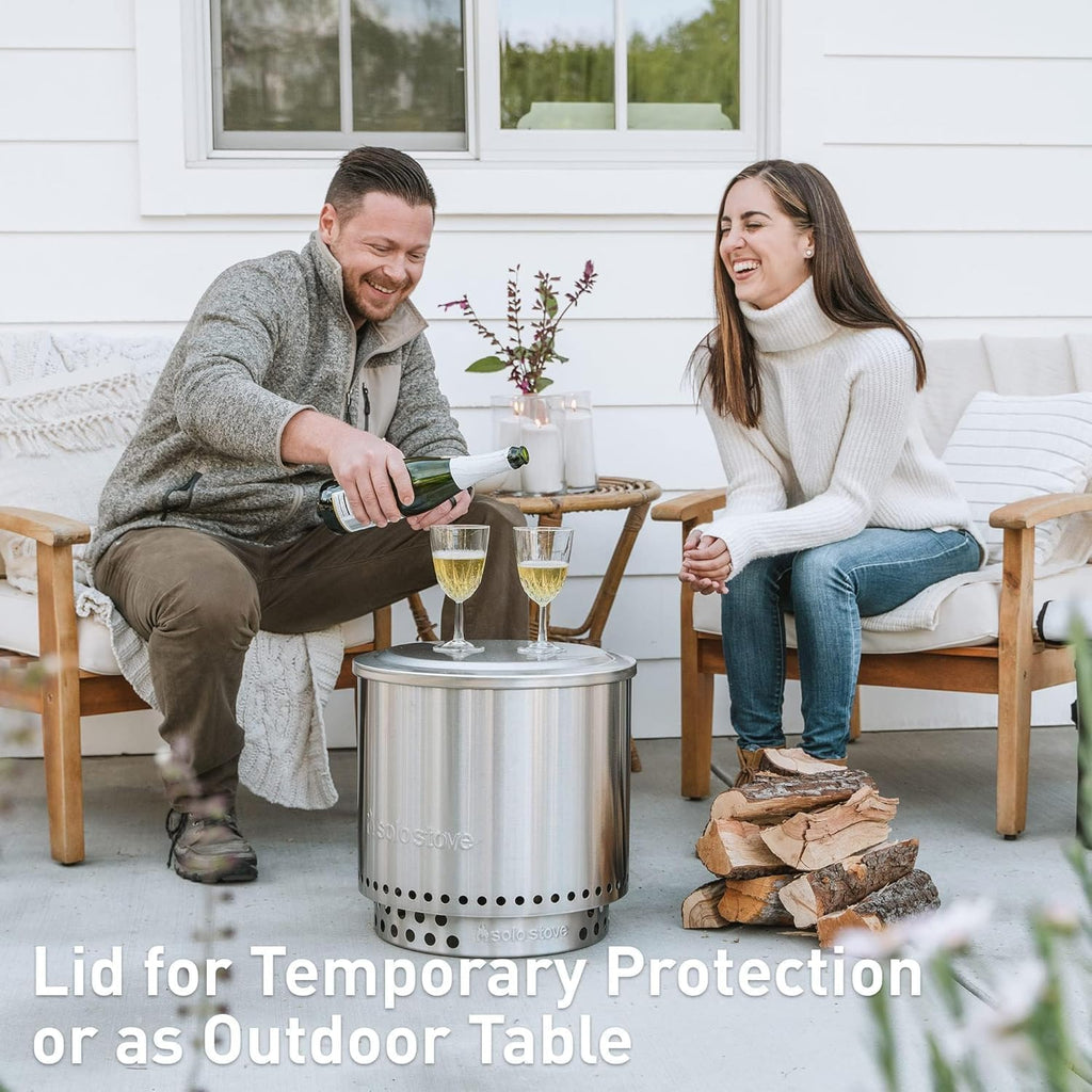 Solo Stove Ranger Amazon Exclusive Fire Pit Bundle | Portable & Smokeless | Includes Stand, Lid & Shelter | Ideal for 2–4 People | Stainless Steel, 15'x15', 22lbs