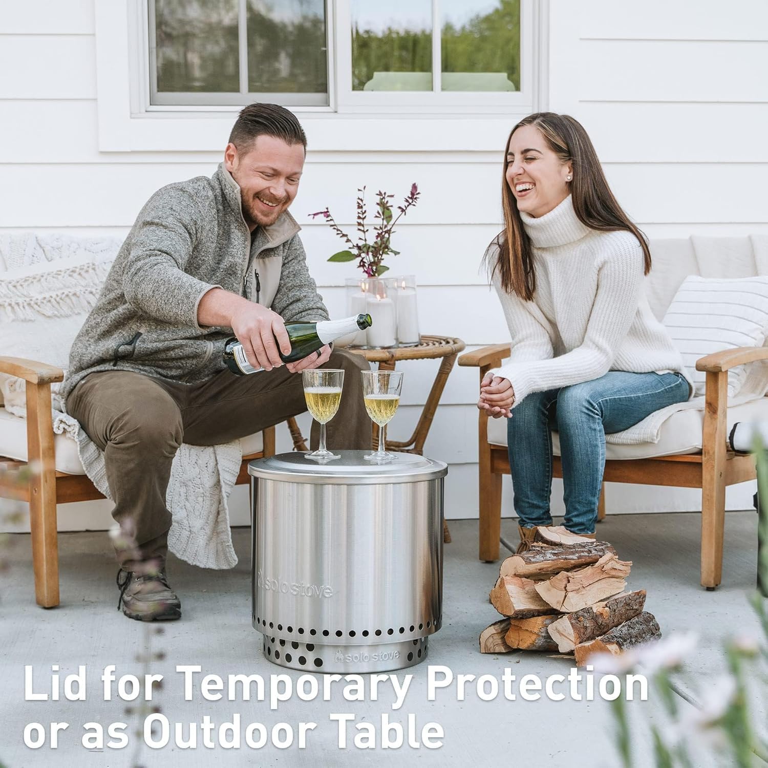 Solo Stove Ranger Amazon Exclusive Fire Pit Bundle | Portable & Smokeless | Includes Stand, Lid & Shelter | Ideal for 2–4 People | Stainless Steel, 15'x15', 22lbs