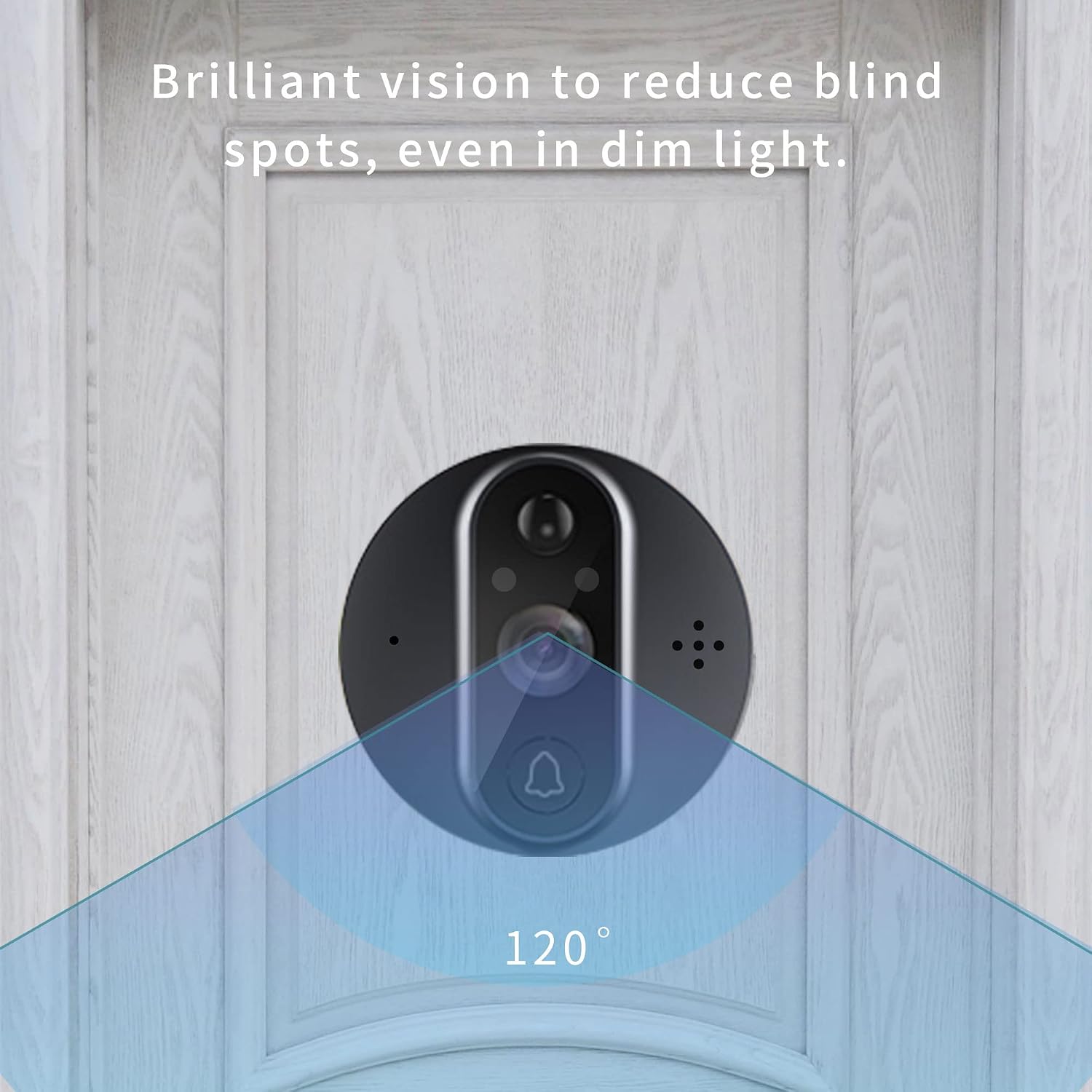 WiFi Video Doorbell for Apartment,Peephole Camera with 4.3' LCD Display,1080P, 120° Wide Angle, Night Vision,Motion Detection,2-Way Audio,Digital Peephole veiwer,Smart Life App Compatible