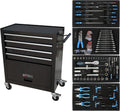 Campfun 238PCS Tool Set, 4 Drawers Rolling Tool Box with Tool Sets, Metal Tool Storage Cabinet for Home, Tool Cart Mechanics Kit Organizer for Garage Workshop Repair Shop, Black