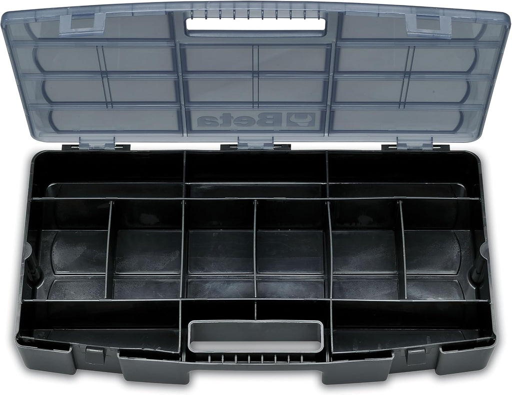 Beta C41H Two-Module Rolling Metal Tool Chest, Detachable Metal Tool Box, Telescopic Handles, Grey