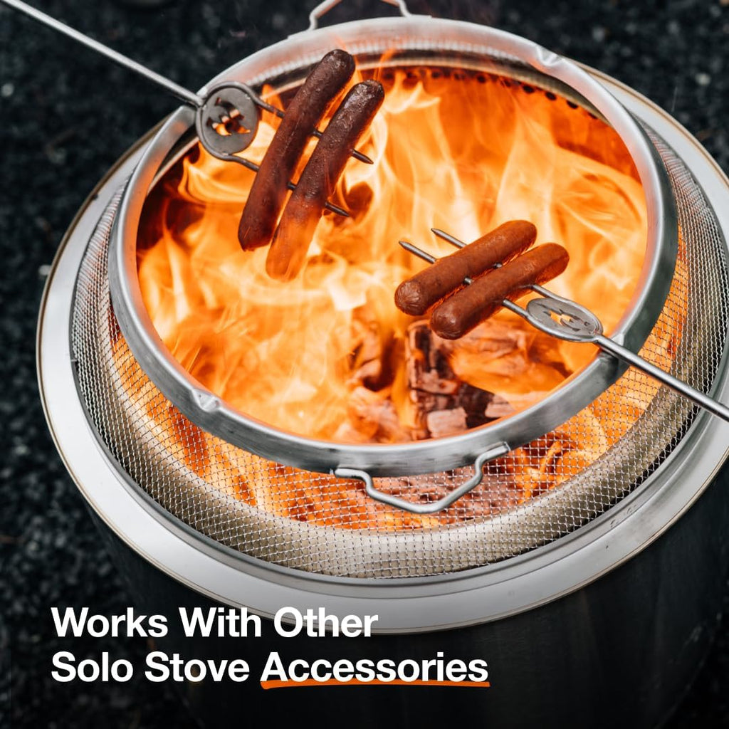 Solo Stove Bonfire Shield - Durable Stainless Steel Spark Protector Mesh Screen for Fire Pits, Keeps Pops and Hot Embers Contained for Safe Outdoor Fires, Includes Shield Removal Tools