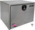 Buyers Products 1705133 Diamond Tread Aluminum Underbody Truck Tool Box, 24 x 24 x 30, Made in USA, .100 in. Thick, Corrosion-Resistant, Locking Compression Latch, Secure Storage for Work Trucks