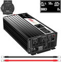 Xijia 2000W Pure Sine Wave Inverter，12V to 120V AC Converter for Home，Solar Systems，Remote and Bluetooth Control for Truck，Camping，with 2 AC Socket，Surge Power 4000W