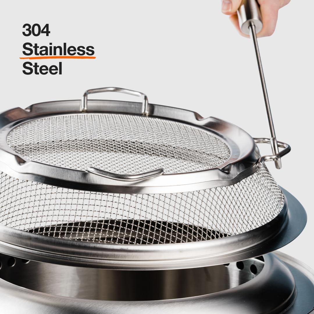 Solo Stove Bonfire Shield - Durable Stainless Steel Spark Protector Mesh Screen for Fire Pits, Keeps Pops and Hot Embers Contained for Safe Outdoor Fires, Includes Shield Removal Tools