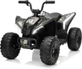 Kidzone 12V Electric Ride on ATV for Kids 3-8 Years, Battery Powered 4-Wheeler with LED Headlights, Rear Suspension, Forward/Reverse, up to 3.7 MPH, 88 lb Capacity, Forest