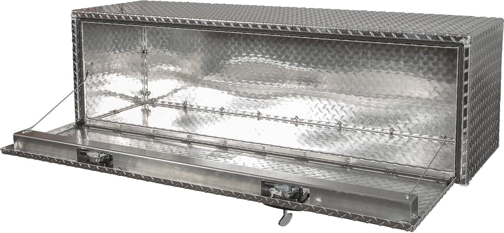 Buyers Products 1705115 Diamond Tread Aluminum Underbody Truck Tool Box, 18 x 18 x 60, Made in USA, .100 in. Thick, Corrosion-Resistant, Locking Compression Latch, Secure Storage for Work Trucks