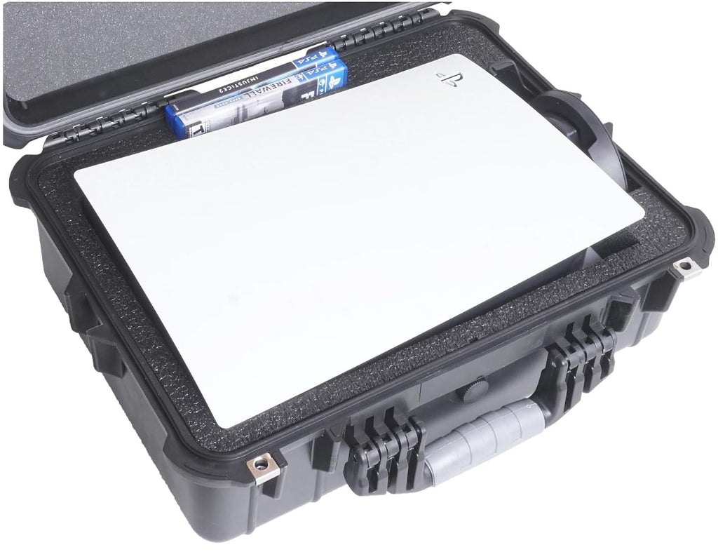 Case Club Case to fit (Gen 1) PS5 - Hard Shell Waterproof Travel Case fits PlayStation 5 Console (Disc or Digital), Controllers, Games, Stand, & Accessories