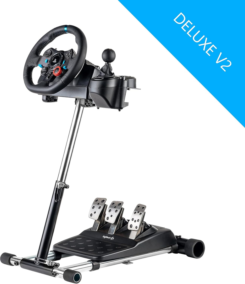 Wheel Stand Pro: G Racing Wheel Stand Compatible With Logitech G29 G923 G920 G27 & G25 Wheels, Deluxe, Original V2. Wheel and Pedals Not included.