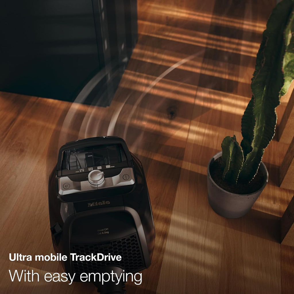 Miele Boost CX1 - Bagless Canister Vacuum Cleaner, Lightweight, Compact and Corded with Vortex Technology and Hygiene AirClean Filter, in Black/Red
