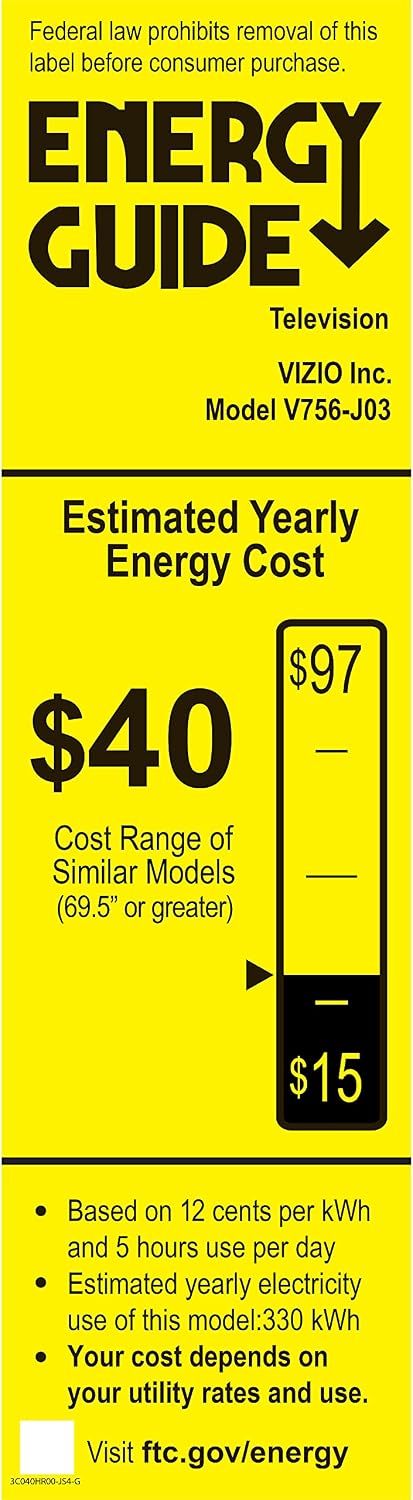 VIZIO 75-Inch V-Series 4K UHD Smart TV with Voice Remote, Dolby Vision, Alexa Compatibility, VRR with AMD FreeSync, V756-J03, 2021 Model