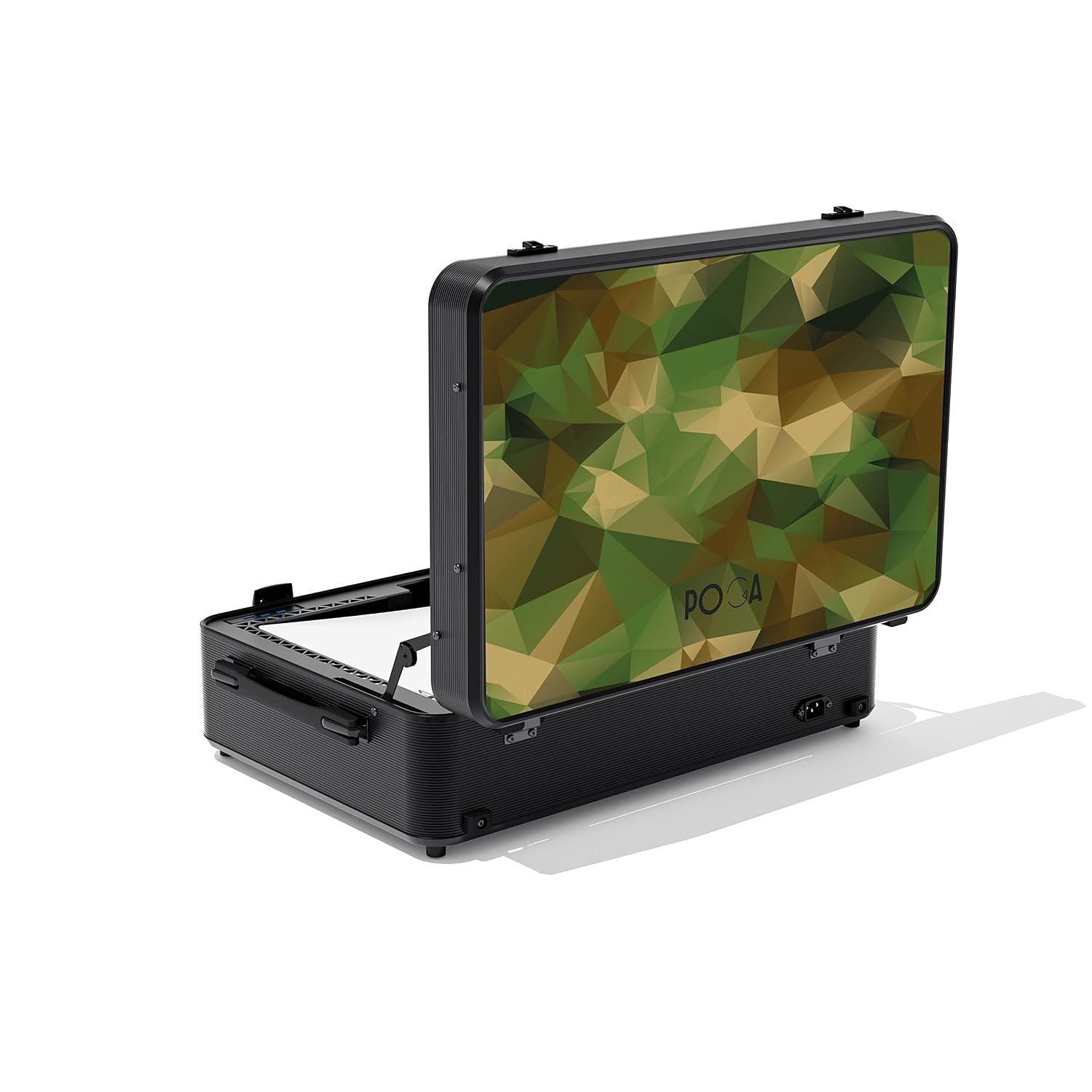 POGA LUX PlayStation 5 Premium Portable Console Travel Case incl. Trolley and 24'' AOC Gaming Monitor - Abstract Camo