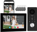 Video Door intercom 2-Wired, doorbell withCamera, Full HD Camera, Door intercomSupports Password, 7' WiFi Monitor andTuya APP, 2-Way Audio, Unlock for HomSecurity System