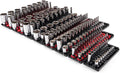 TEKTON 1/4, 3/8, 1/2 Inch Drive 6-Point Socket Set with Rails and Trays (214-Piece) | SHD99202