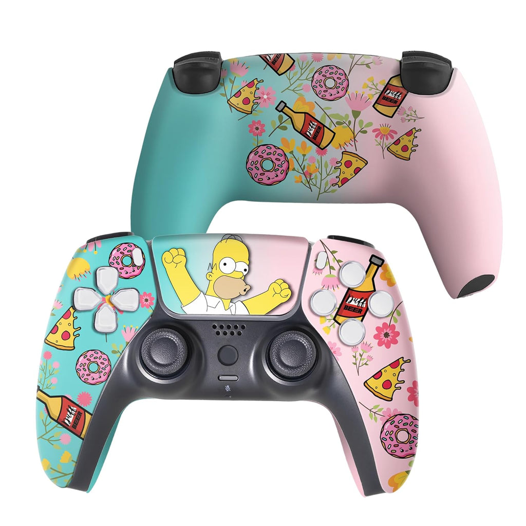 BABY CUDDLE BOX Simpsson Custom PS-5 Controller Wireless compatible with Play-Station 5 Console by BCB Controllers | Proudly Customized in USA with Permanent HYDRO-DIP Printing (NOT JUST A SKIN)