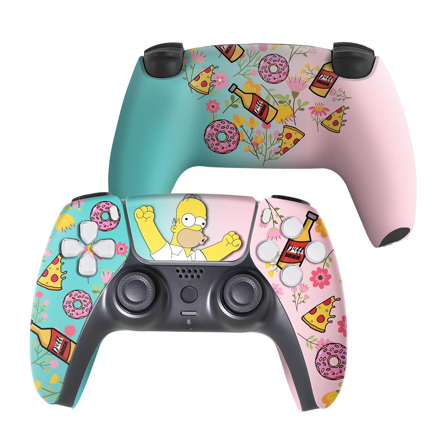 BABY CUDDLE BOX Simpsson Custom PS-5 Controller Wireless compatible with Play-Station 5 Console by BCB Controllers | Proudly Customized in USA with Permanent HYDRO-DIP Printing (NOT JUST A SKIN)