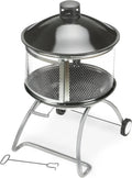 Four Seasons Courtyard Outdoor Fire Pit with Sliding Door, and Top Lid, 28'