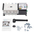 250A 4 Poles Industrial Automatic Transfer Switch Dual Power Automatic Transfer Switch Two in One Out, Transfer Switch Grid to AC Generator for Hospitals High-Rise Buildings Shopping Malls Factories