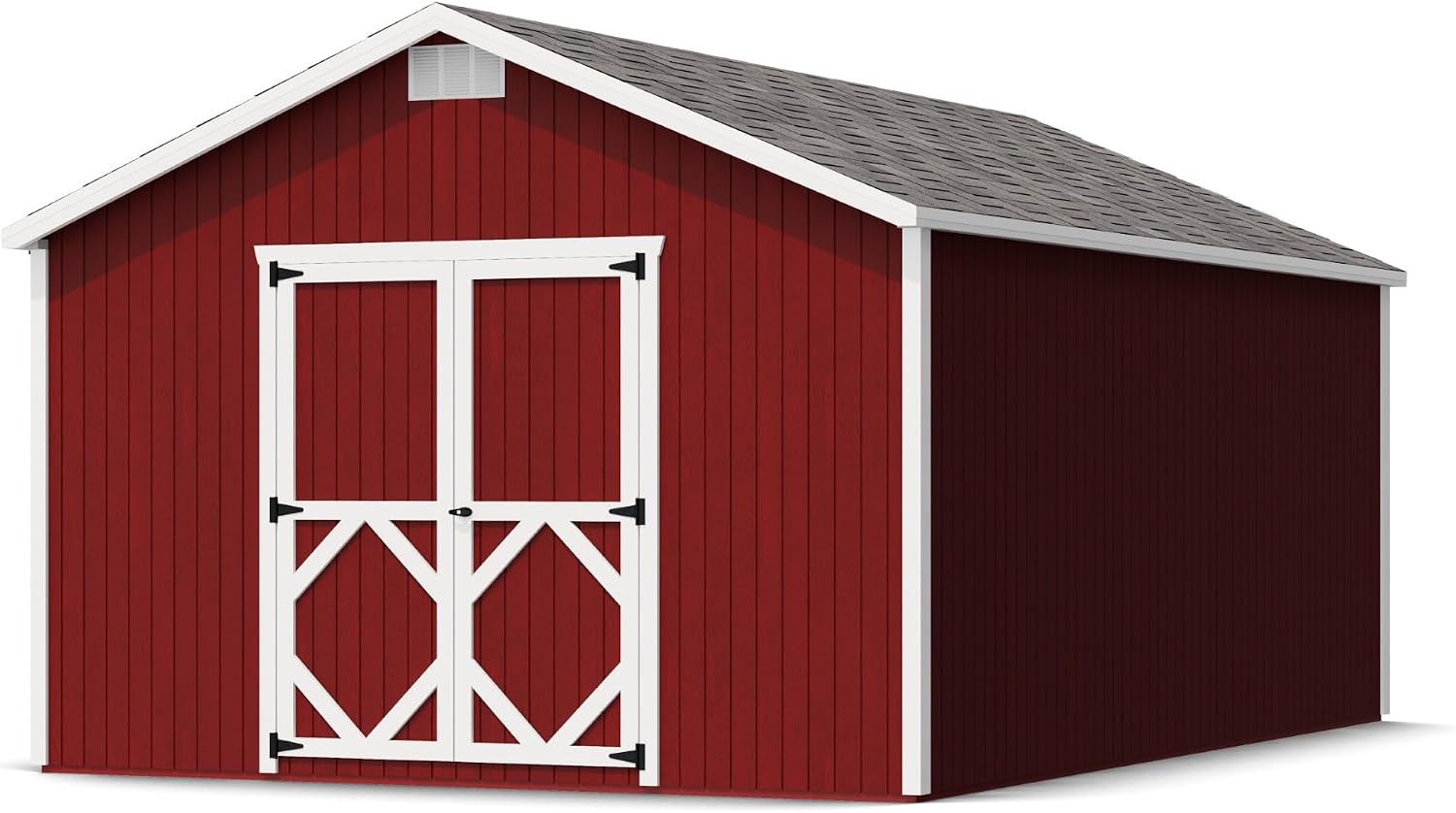 Little Cottage Co. 12x18 Classic Gable Shed with Floor, Outdoor Wood Storage Do-It-Yourself Precut Kit