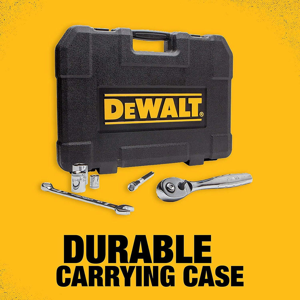 DEWALT Impact Socket Set, Combination, SAE/MM, 3/8-Inch Drive, 42-Piece (DWMT19248)