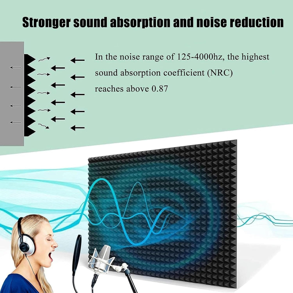Microphone Isolation Booth Cube, Portable Vocal Recording Booth, Desktop Soundproof Cover, for Microphone Recording Equipment Podcasts Singing Gaming and Broadc