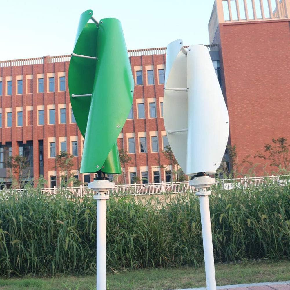 600W Vertical Wind Turbine Permanent Magnet Generator 3 Phase 12V 24V 48V Vertical Axis Coreless Wind Power (12V with Controller, Orange)