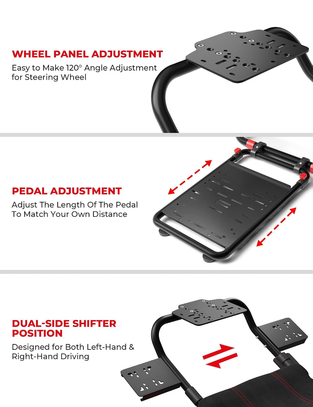 RACGTING Racing Simulator Cockpit for G920 G29 G923, Foldable Racing Simulator for Thrustmaster T248X T248 T300 T150 458 TX Xbox PS5 PS4 PC (Black)