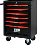 6 Drawers Tool Cart on Wheels, Multifunctional Rolling Tool Chest, Drawers Mobile Trolley Organizer Heavy Duty Tools Box with Locking Wheels & Ball Bearing Drawers (Black, 6 Drawers)