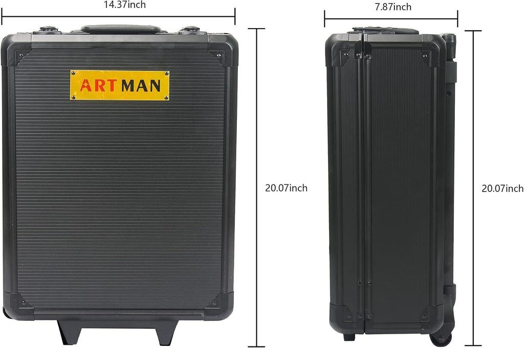 Leavader 889 Pcs Aluminum Trolley Case Tool Set with Wheels, Four-Layer Tool Kit with Rolling Tool Box, Portable Toolbox Storage Case with Drawer for Repair Gift on Father's Day