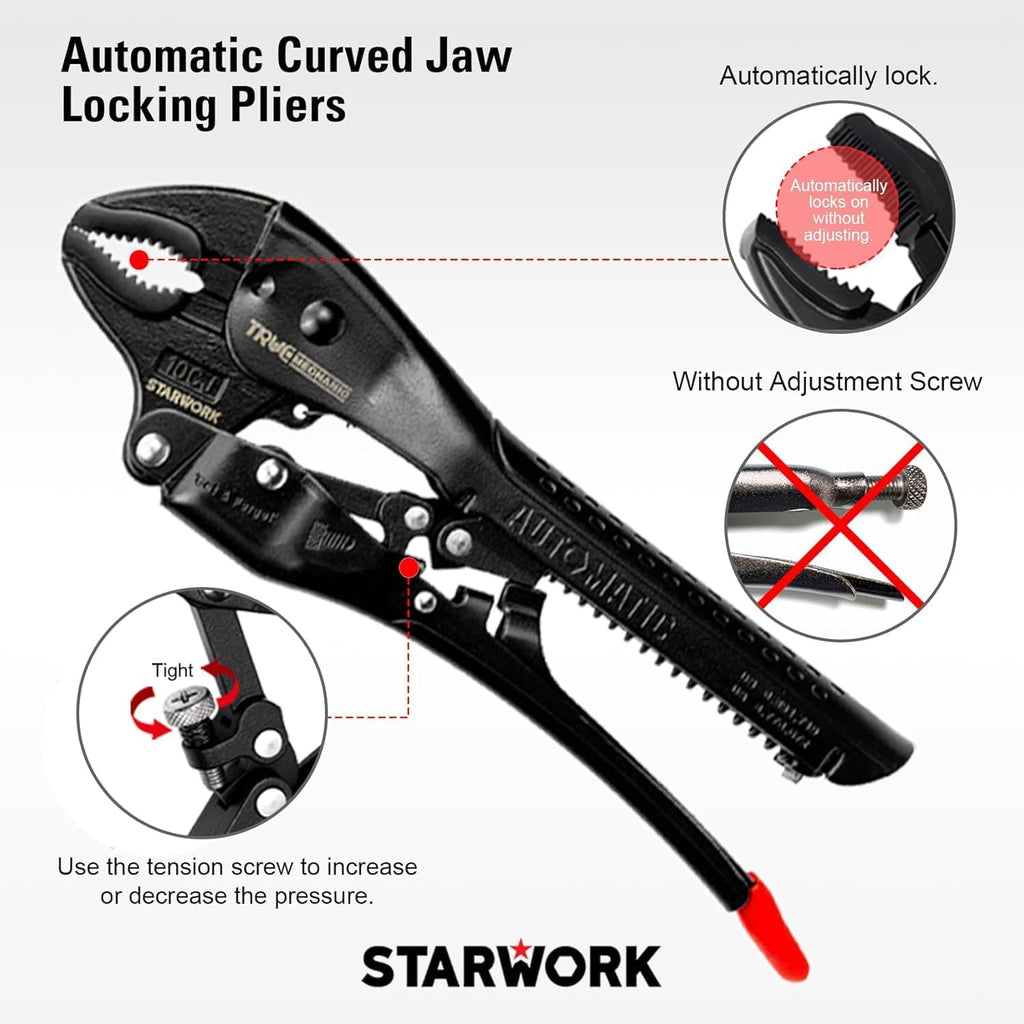 STARWORK TRUE MECHANIC 312-Piece Mechanics Tool Set and Socket Set, Professional, SAE/Metric, Mirror-Finish Sockets & Ratchet Wrenches