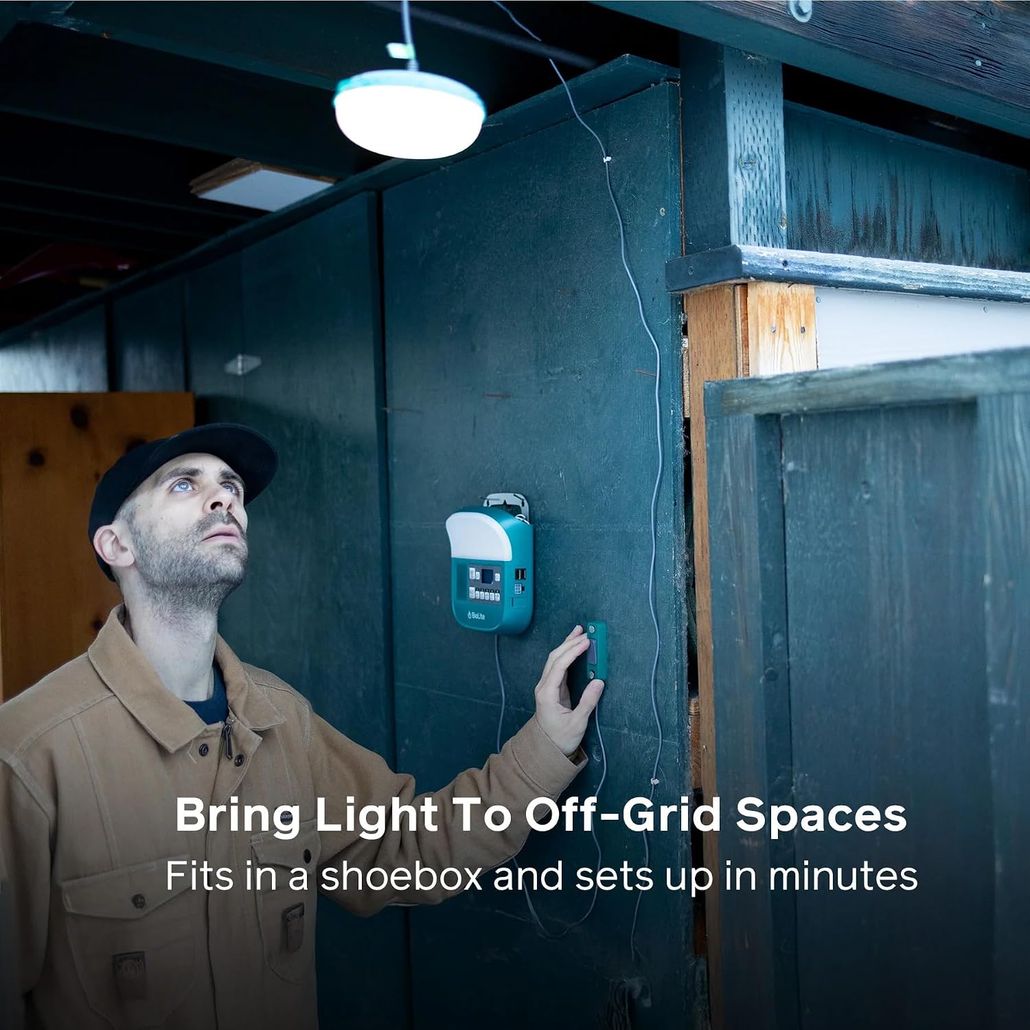 BioLite SolarHome 625, Emergency Solar Lighting Kit, Hanging Lights, Emergency Radio, Off-Grid Power & Light for Cabins, Sheds, Yurts, RVs, Boats