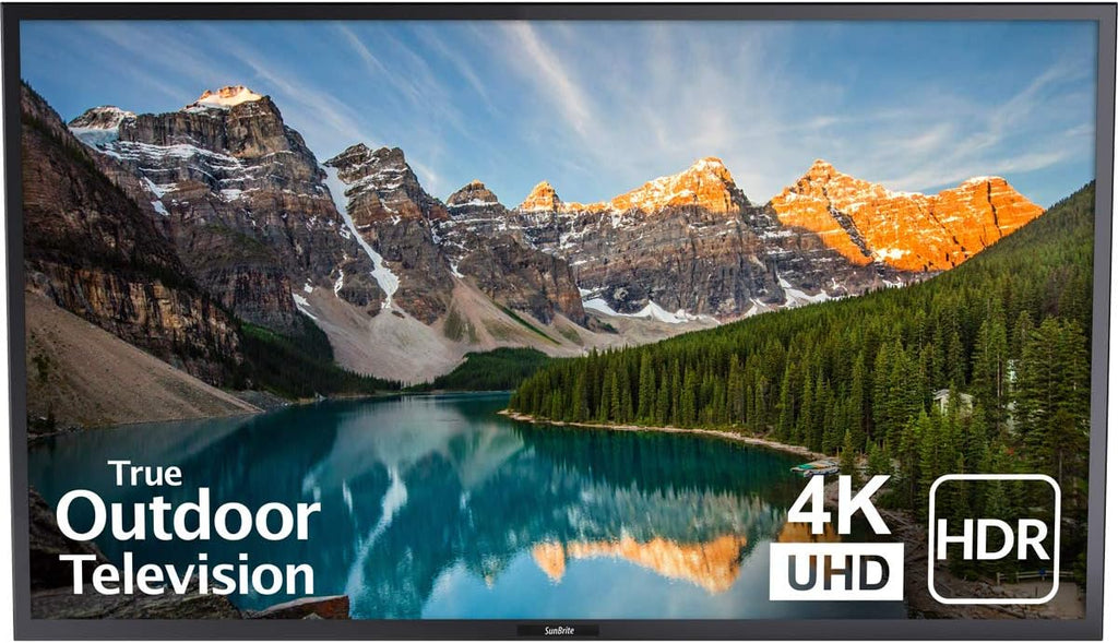 SunBrite Veranda 2 Series 55-inch Full Shade Outdoor TV | 4K Ultra HD HDR LED Weatherproof Television - Direct Lit LED Screen with All-Weather Remote (SB-V-55-4KHDR-BL)