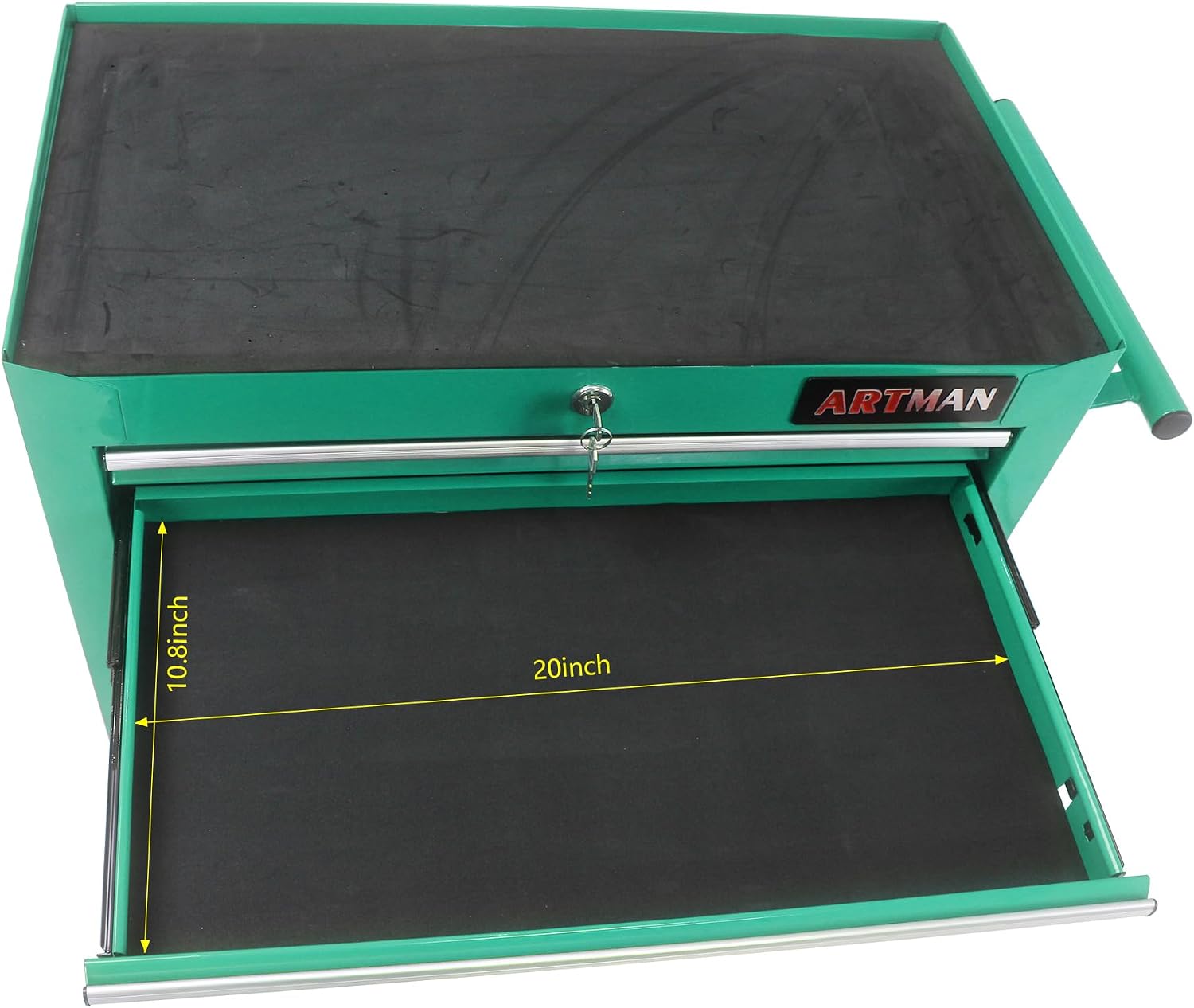Mini Tool Box,Tool Box with Wheels, Lockable Rolling Tool Chest, Caja de herramientas para mecánico, Tool Box with Wheels,Work Table for Garage & Repair Shop,Warehouse, Workshop
