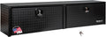 Buyers Products 1721556 Black Aluminum Diamond Tread Topsider Truck Box With Drop Door, 88x13x16 Inch, Weather Resistant, Locking Compression Latch, No Drill Install, Made in USA