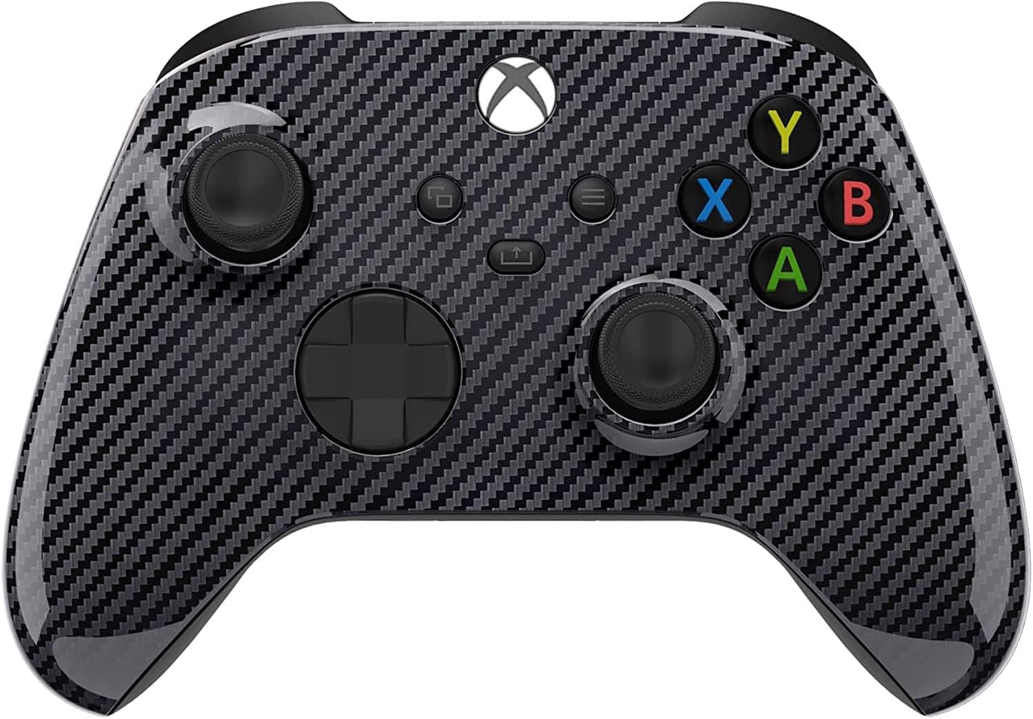 Custom Controllerzz Wireless Controller for Microsoft Xbox Series X/S & Xbox One - Custom Soft Touch Feel - Custom Xbox Series X/S Controller (X/S Glossy Carbon Fiber)