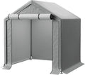 Outdoor Storage Shelter, 6x6 ft Portable Shed with Roll up Zipper Door, Waterproof and UV Resistant Anti-Snow, Heavy Duty Carport for Storing Garden Tools, Outdoor Equipment