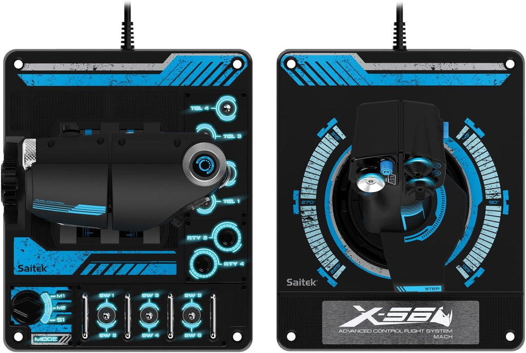 Saitek Pro X-56 Rhino H.O.T.A.S. Video Game Flight Controller for PC (SCB432210002/01/1)