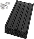 Metal Roof Panels 50.78X16.77 in 12 PCS Galvanized Steel Corrugated Tin Roofing Panels Gazebo Top Cover Garages,Black