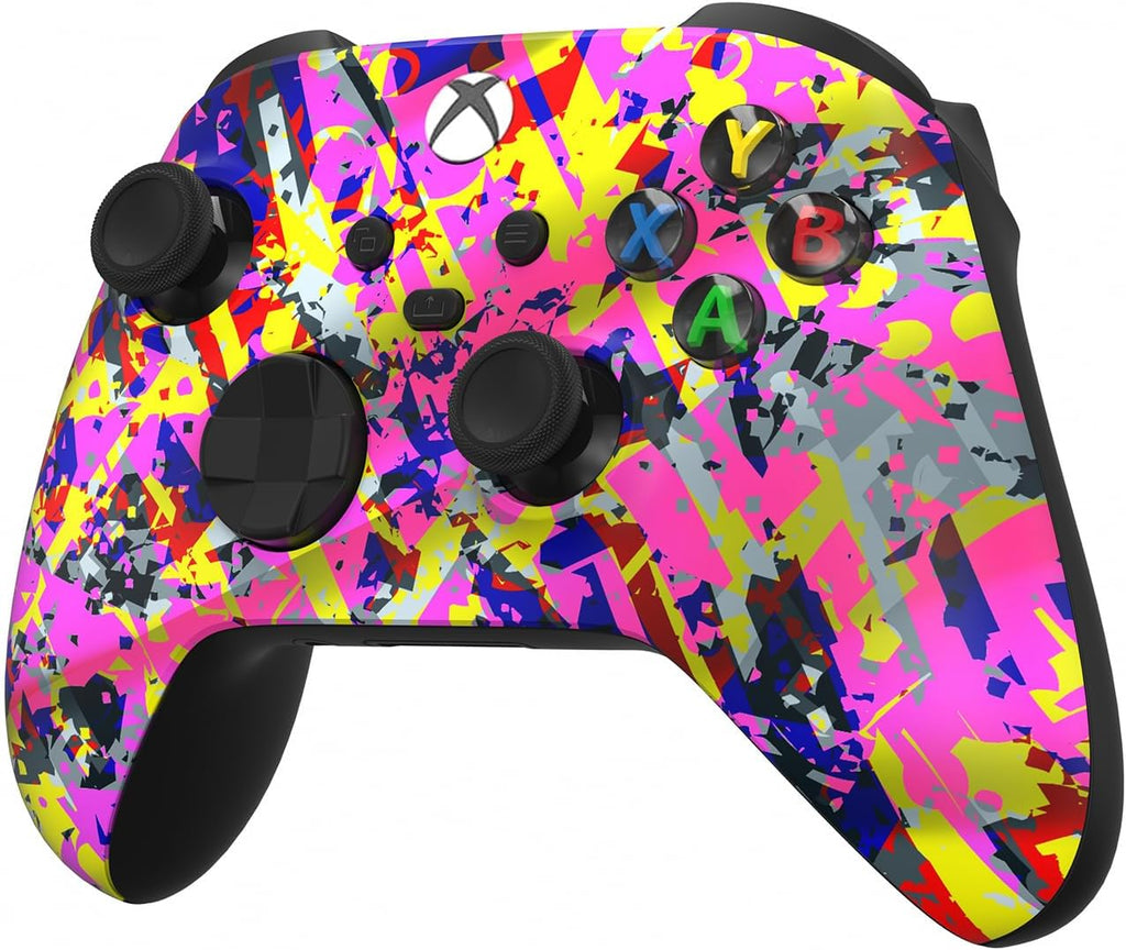 Custom Controllerzz Wireless Controller for Microsoft Xbox Series X/S & Xbox One - Custom Soft Touch Feel - Custom Series X/S Controller (X/S Neon Drip)