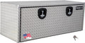 Buyers Products 1705110 Diamond Tread Aluminum Underbody Truck Tool Box, 18 x 18 x 48, Made in USA, .100 in. Thick, Corrosion Resistant, Locking Compression Latch, Secure Storage for Work Trucks