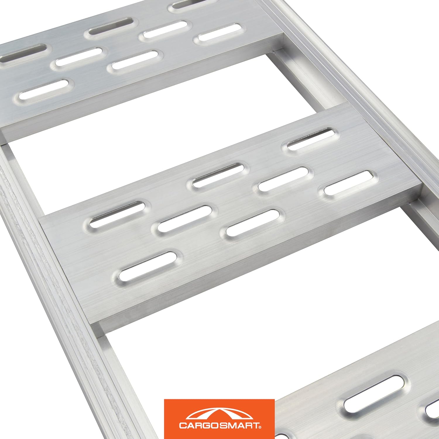CARGOSMART Aluminum Straight Fixed Ramp with Treads (2pk) - Easily and Safely Load and Unload Light Equipment, Lawn Tractors, ATVs and More, 1,250 lb. Capacity, 12' W x 78' L