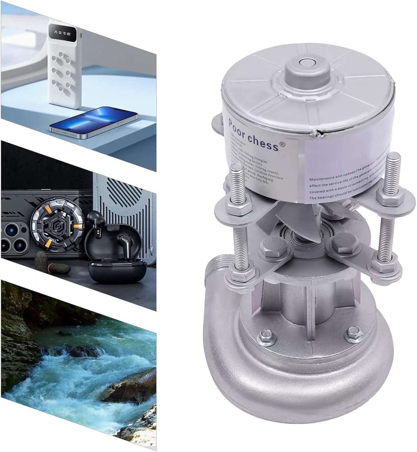 Hydroelectric Power Generation 500W Portable Micro Hydro Generator 110V 220V With High Turbine Generator And Monitoring For 4 Liters/Second Water Flow(110v)
