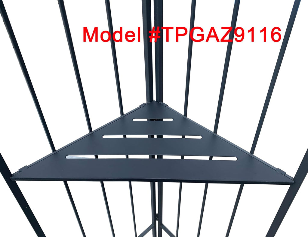 APEX GARDEN Replacements for Style Selections 10 ft x 10 ft Brown Metal Square Semi- Gazebo Model #TPGAZ9116 / #TPGAZ9116-ABD / #TPGAZ9126 / #TPGAZ9126-AB (Canopy Top (w/air Vent Cover))