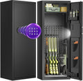 10-15 Gun Rifle Safe for Home Security, Gun Safe for Rifles and Pistols - Quick Access Digital Keypad | Easy Assembly Gun Safe with Adjustable Shelves (Fits Shotguns & Ammo)