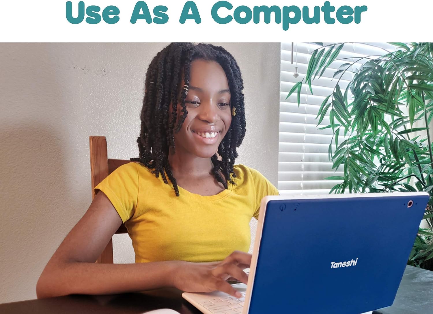 Tanoshi Scholar Kids Computer a Kids Laptop for Ages 6-12, 10.1' HD Touchscreen Display (Purple)
