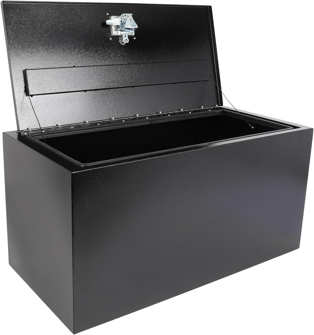 SCITOO 36' Iron Truck Bed Tool Box,Heavy Duty Crossover Storage for Most Full Size Pickups,Lockable Weatherproof Chest,Fits 36'WX18'DX18'H Truck Beds,Easy Access to Load and Unload