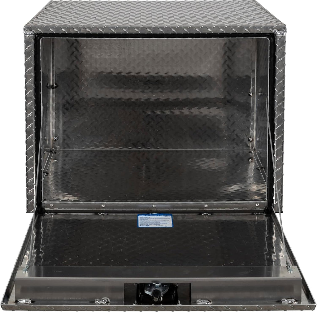 Buyers Products 1705133 Diamond Tread Aluminum Underbody Truck Tool Box, 24 x 24 x 30, Made in USA, .100 in. Thick, Corrosion-Resistant, Locking Compression Latch, Secure Storage for Work Trucks