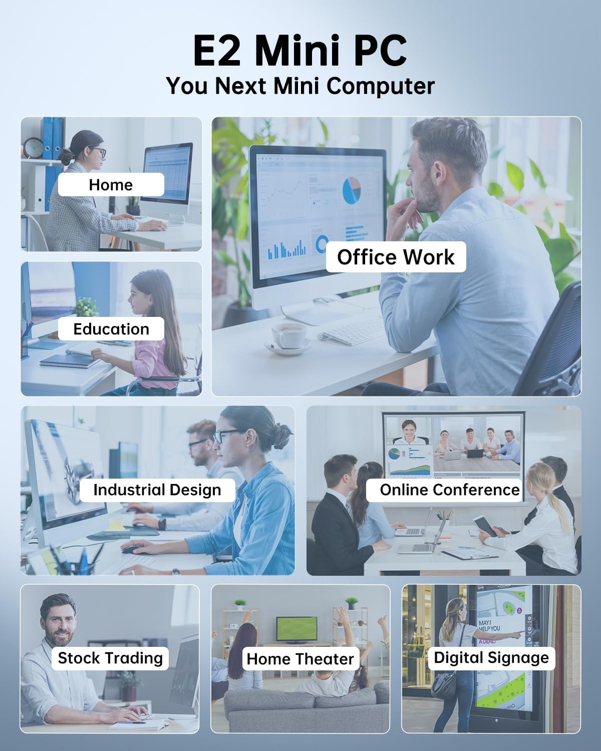 KAMRUI Essenx E2 N95 PC, 16GB DDR4 512GB SSD Computers, Twin Lake-N N95 Micro PC(Beat N100, up to 3.4GHz) PC Gigabit Dual 4K,WiFi,BT for Office/Home/Business
