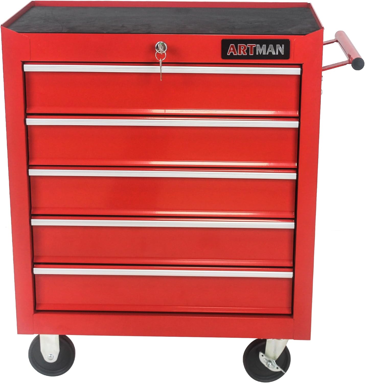 5 Drawers Rolling Tool Chest Cart ,24.2*12.9*29.9'Tool Storage Cabinet With 4 Wheels.Portable Tool Cabinet Trolley With Locking System and Drawer Liners.Tool Storage Cart for Garage,Workshop